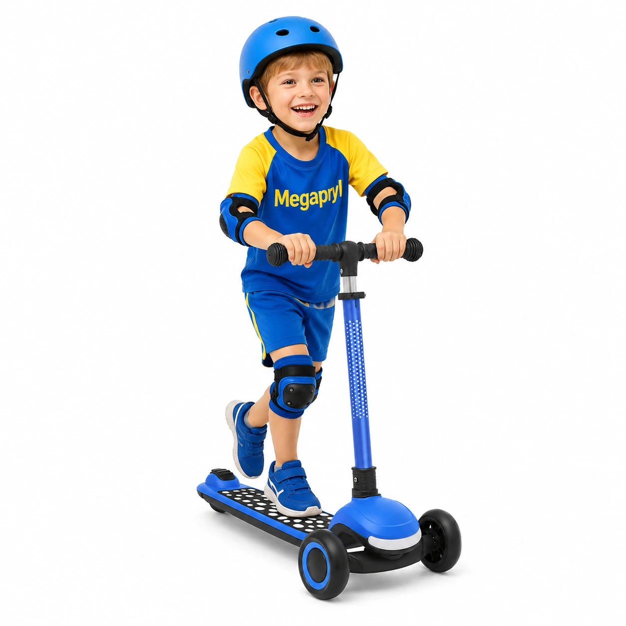Barnsparkcykel med 3 Hjul – Hopfällbar med LED-hjul