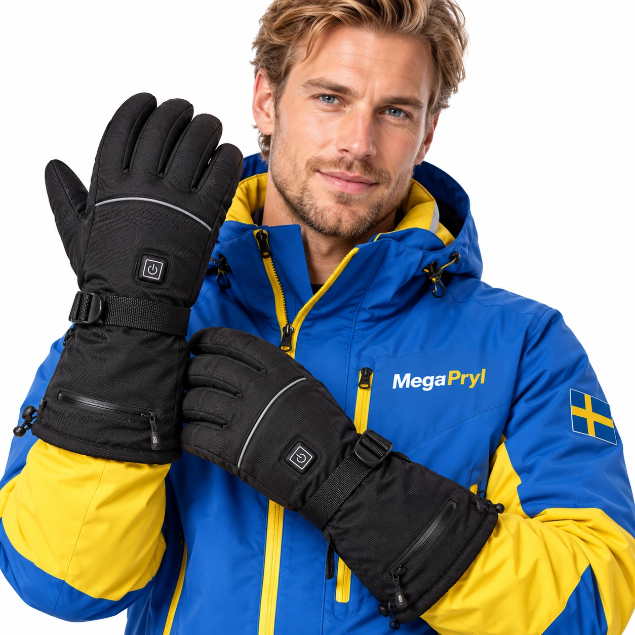 Lämmitettävät käsineet talveen ja ulkoiluun, mustat