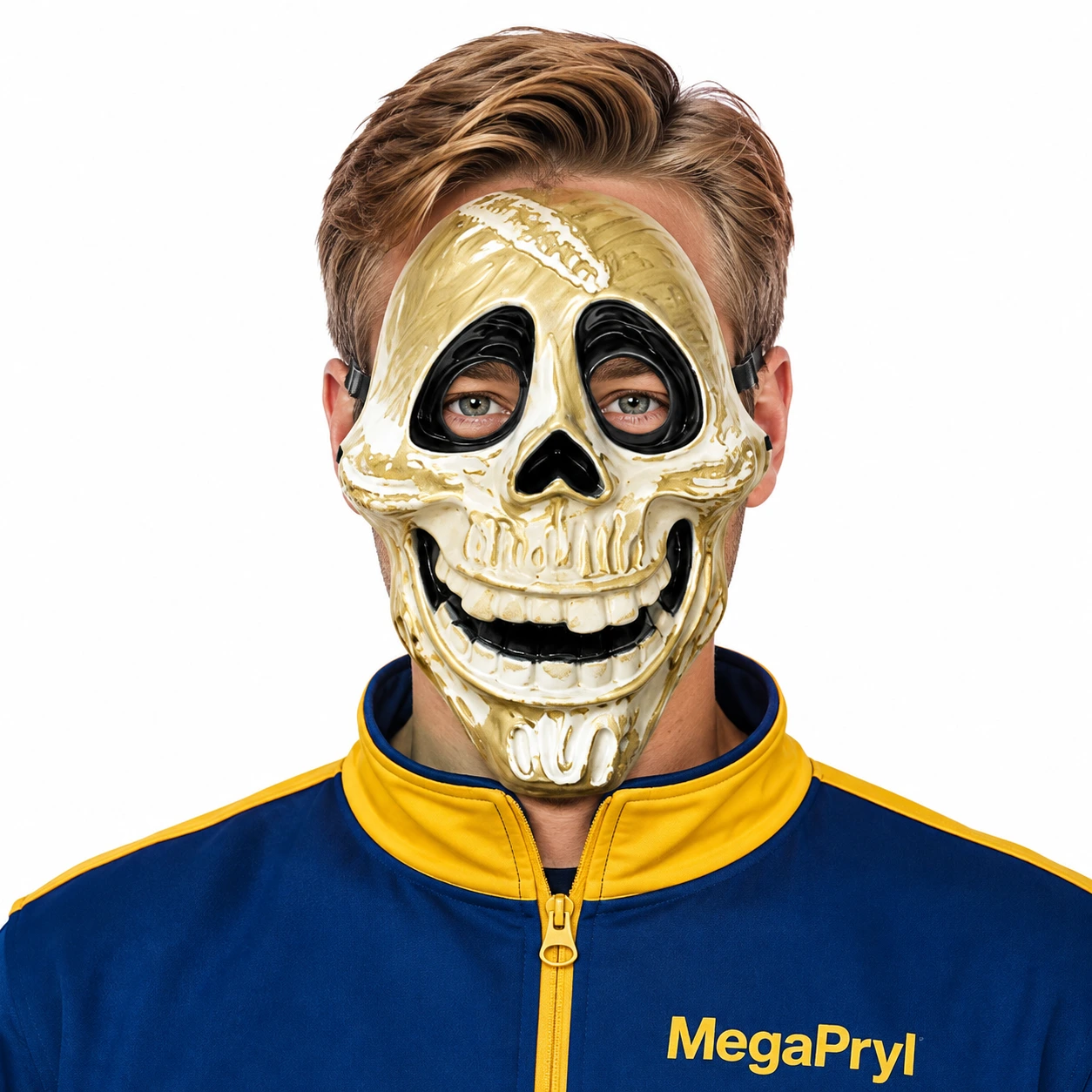 Halloweenmask med dödskallemotiv 22,8 x 29,5 cm