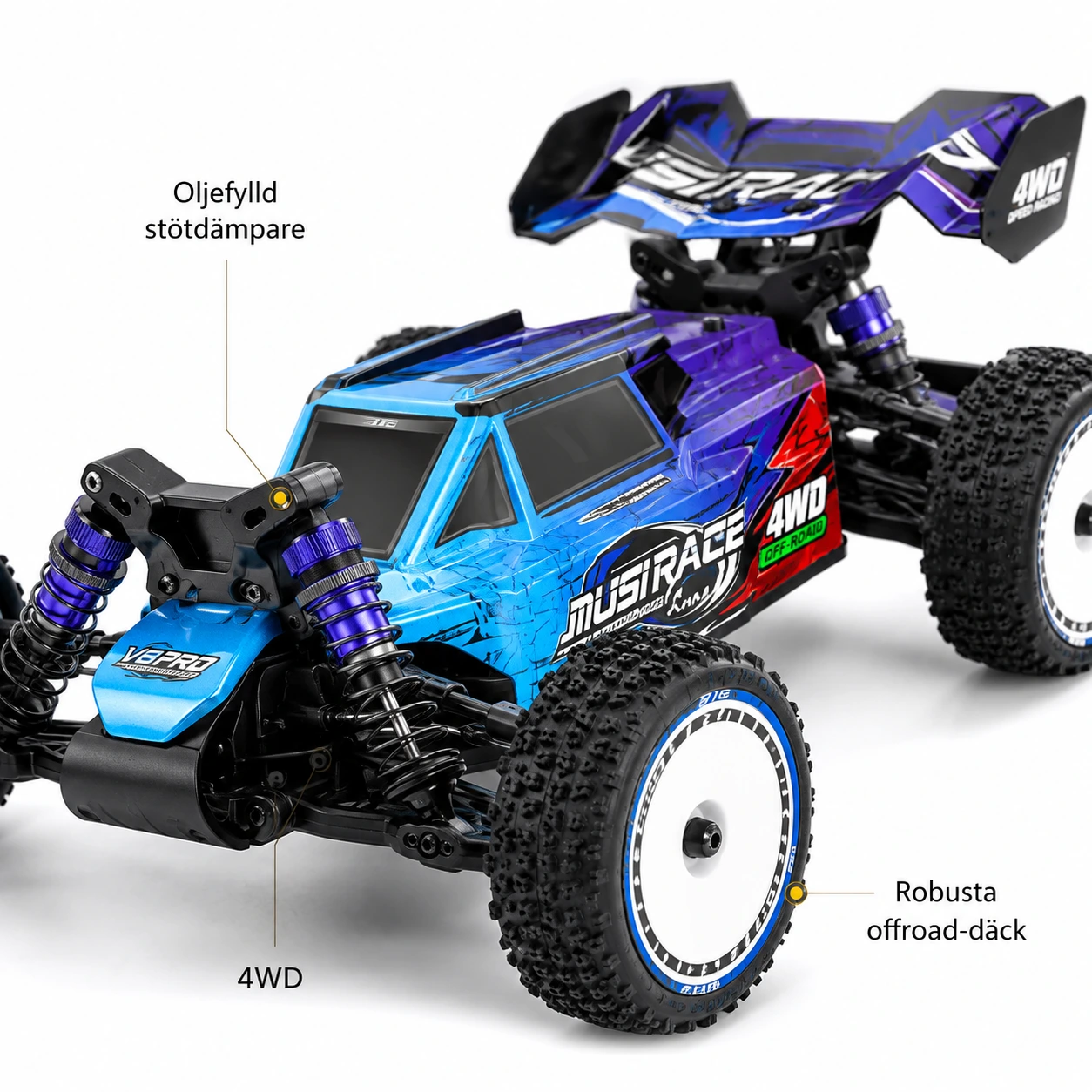 Radiostyrd offroad-bil 1:12 4WD med borstlös motor