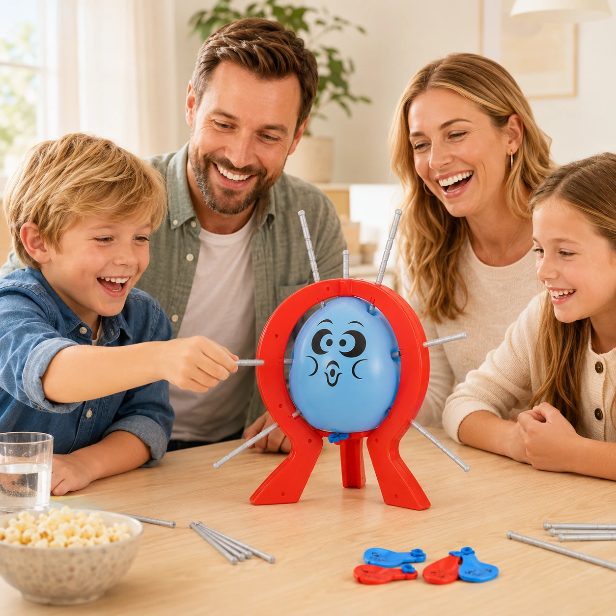 Ballongspel för Bord med Ställning och Pinnar