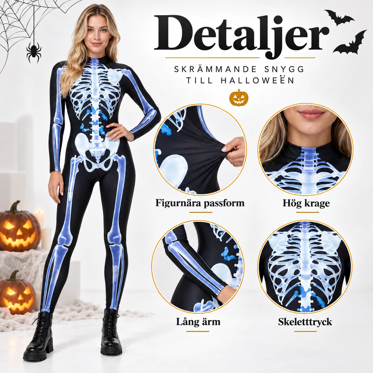 Naisten luurankojumpsuit