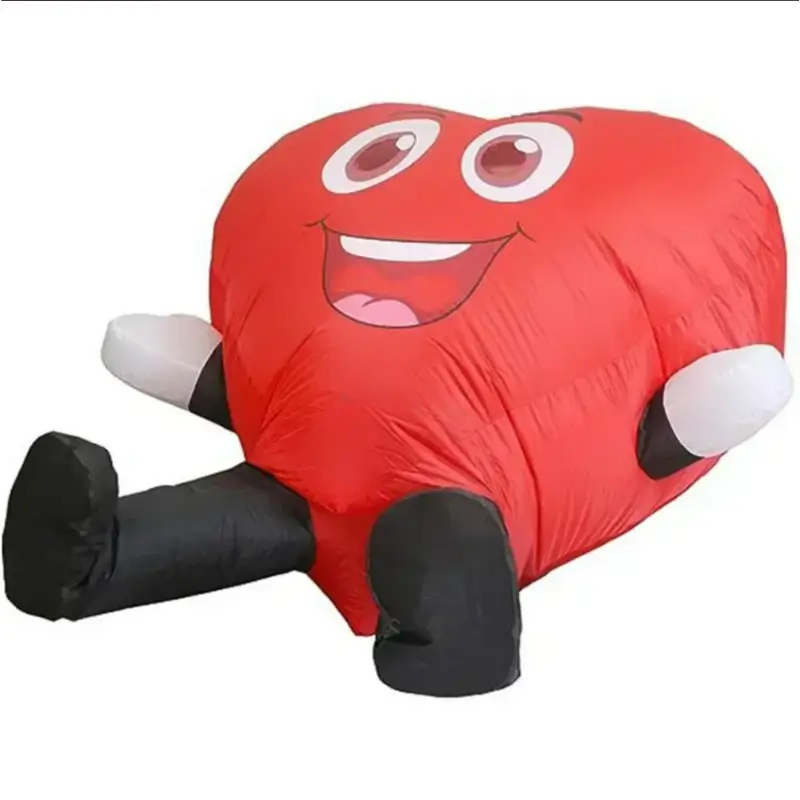 Uppblåsbar Kärleksdräkt – Röd Hjärtformad 3