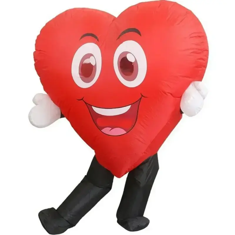 Uppblåsbar Kärleksdräkt – Röd Hjärtformad