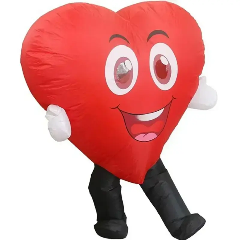 Uppblåsbar Kärleksdräkt – Röd Hjärtformad 2