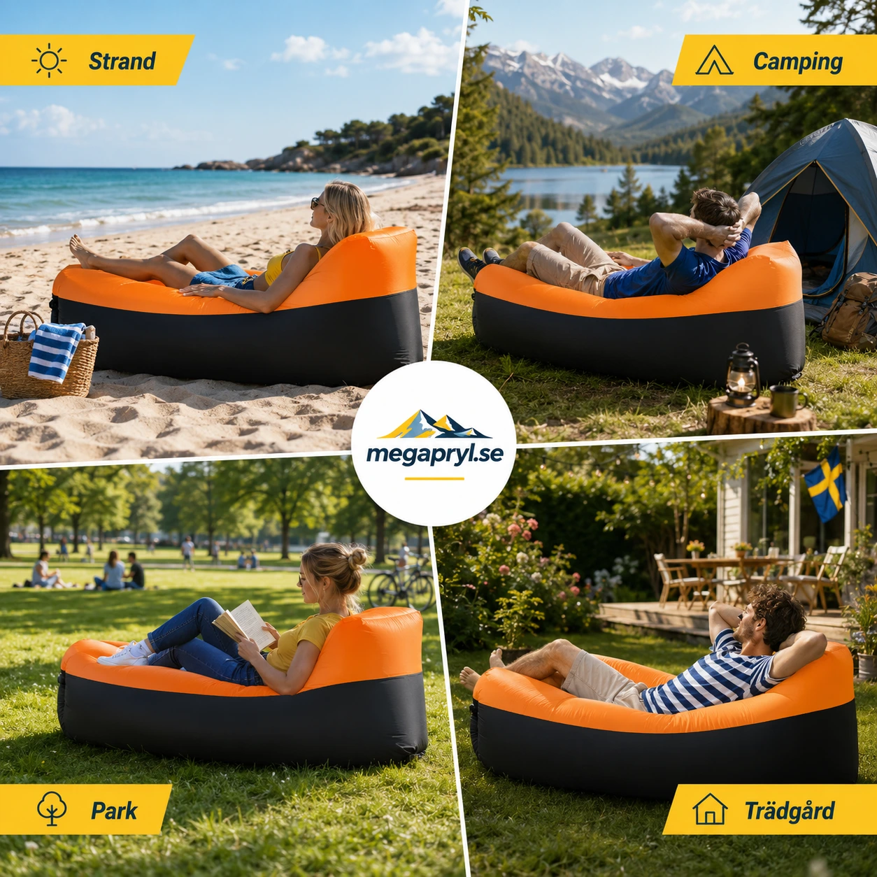 Uppblåsbar Luftsoffa för Strand och Camping
