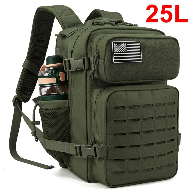 Ryggsäck Taktisk 25L/45L - Flaskhållare 12