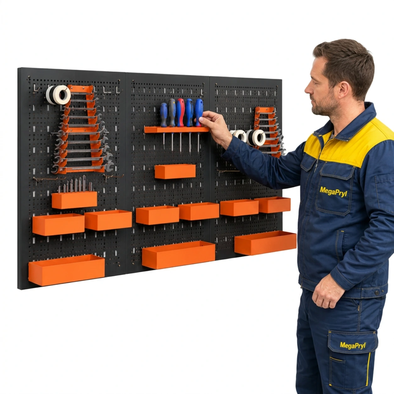 Verktygstavla för vägg med 33 delar, 120 x 60 cm