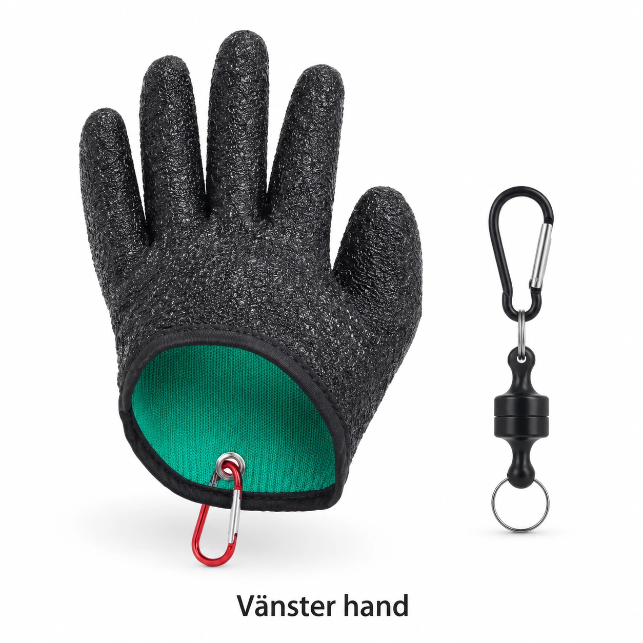 Vänster hand med magnetspänne