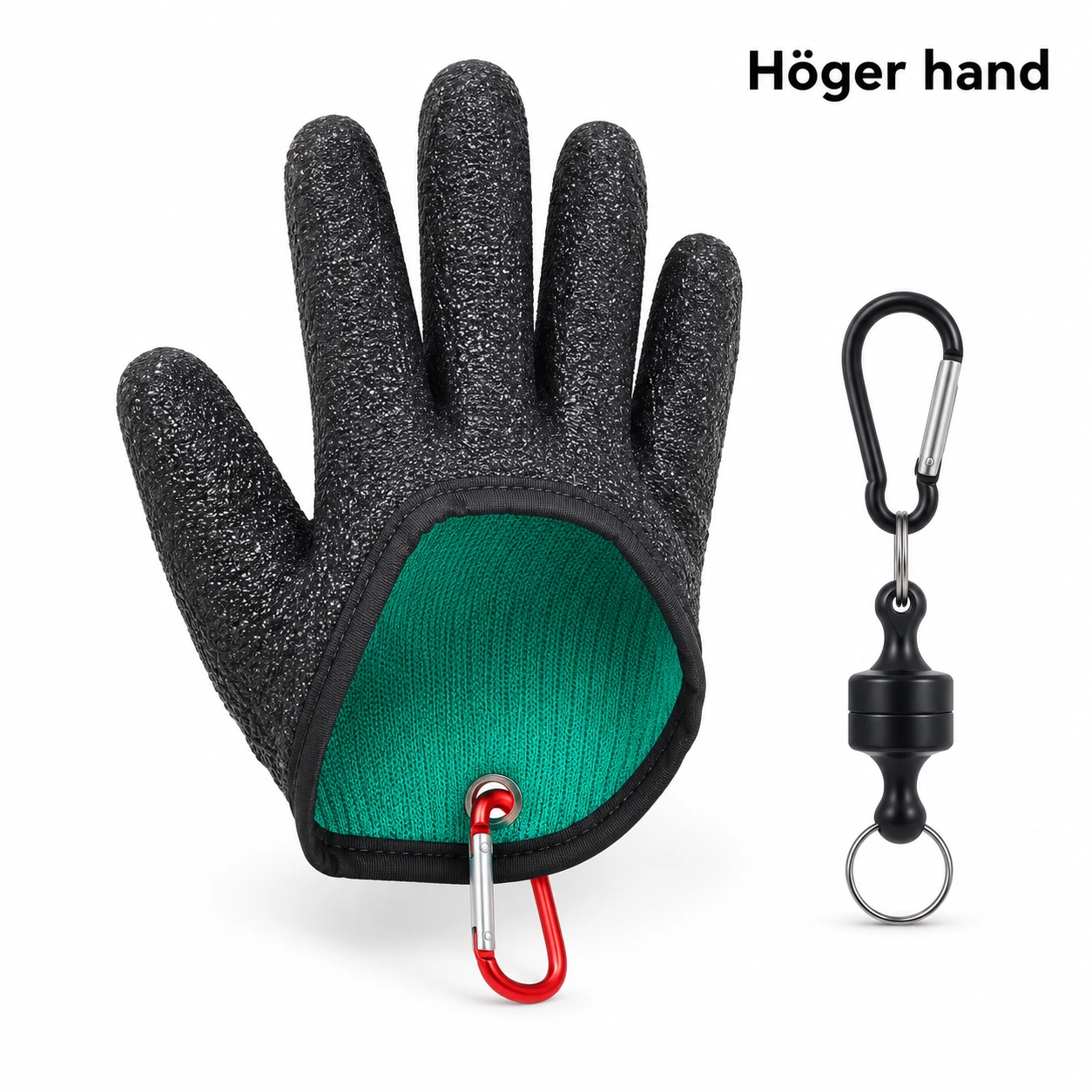 Höger hand med magnetspänne