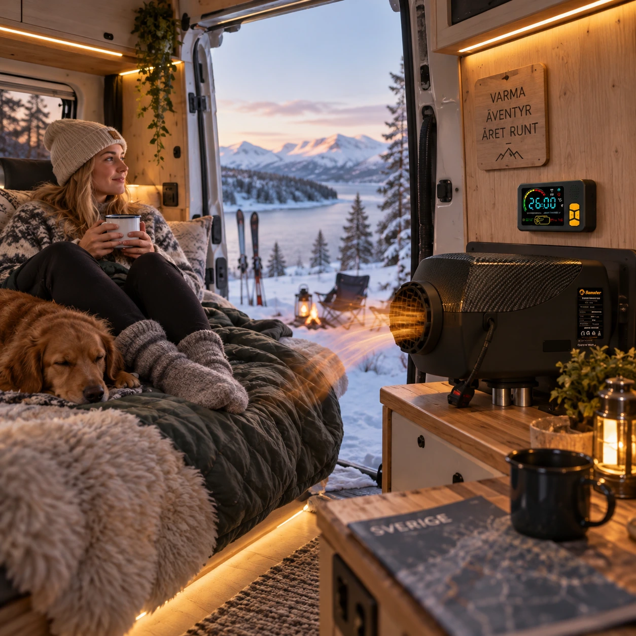 Diesel-lämmitin matkailuautoon ja veneeseen, 2 kW, Bluetooth