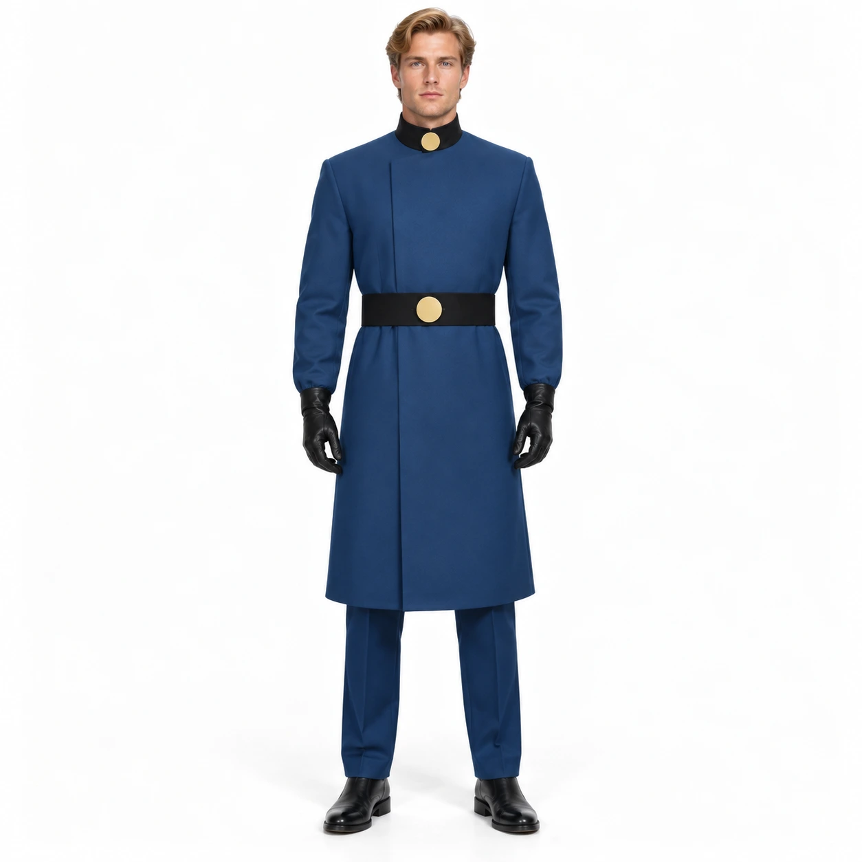 Blå Riddare Uniformsrock set med Bälte, Handskar och Byxor