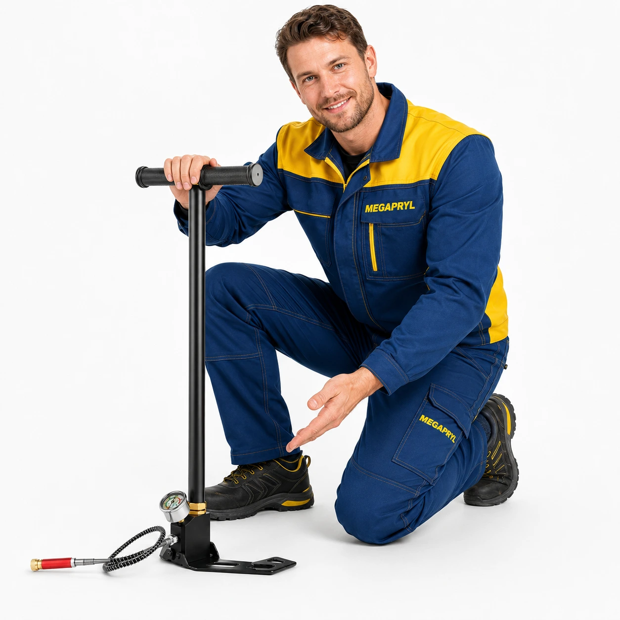 PCP handpump med tryckmätare 4500 PSI