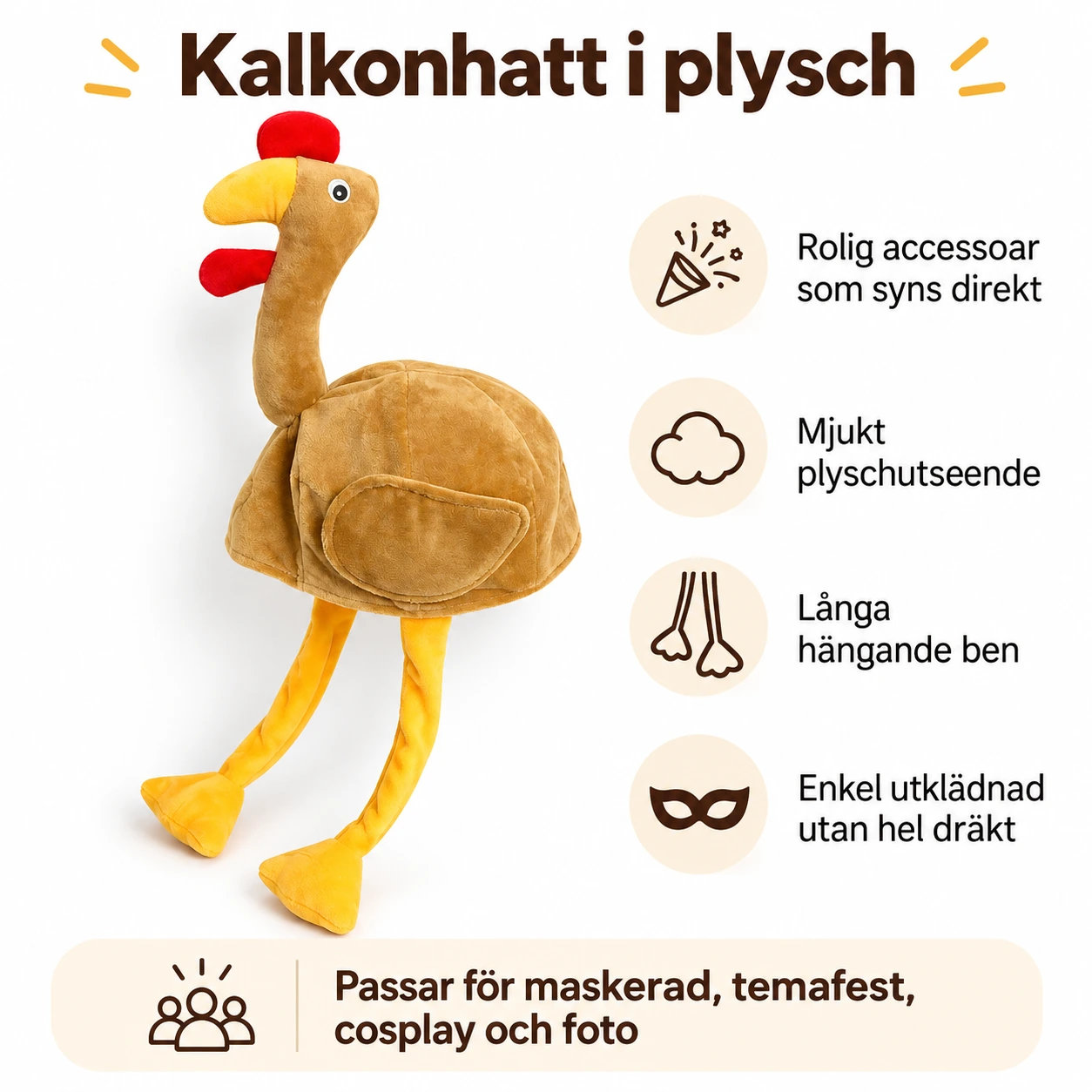 Rolig Kyckling Mjuk Mössa med Ben
