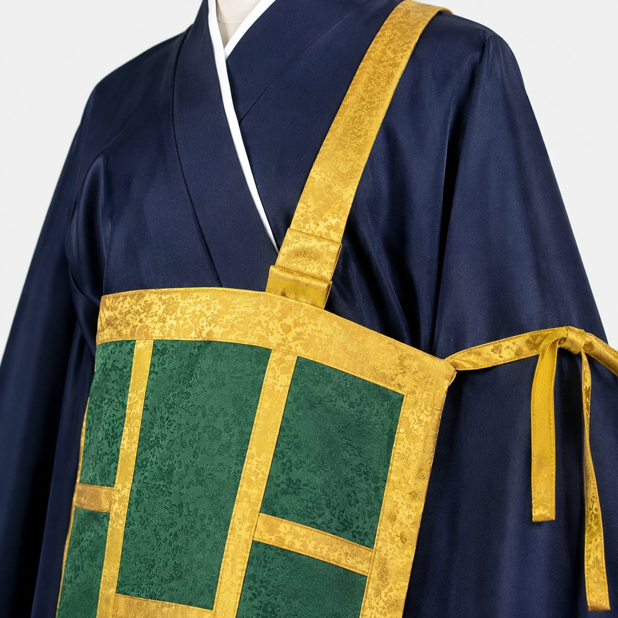 Cosplaydräkt i kimono-stil med valbar peruk