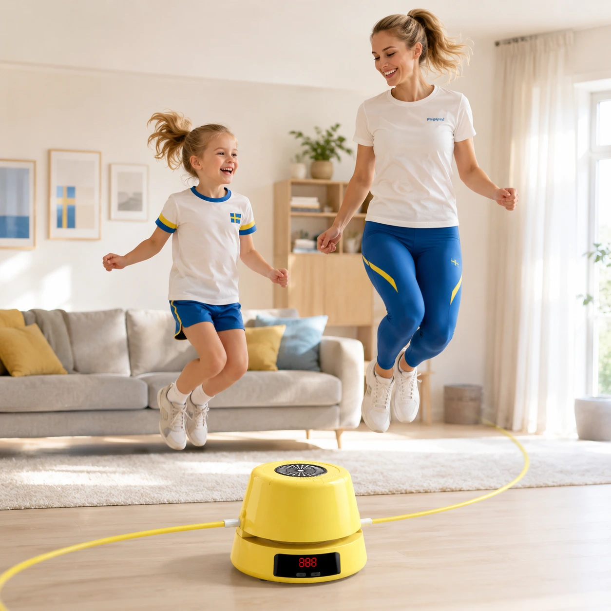 Hopprepsmaskin Elektrisk med Räknare och Fjärrkontroll