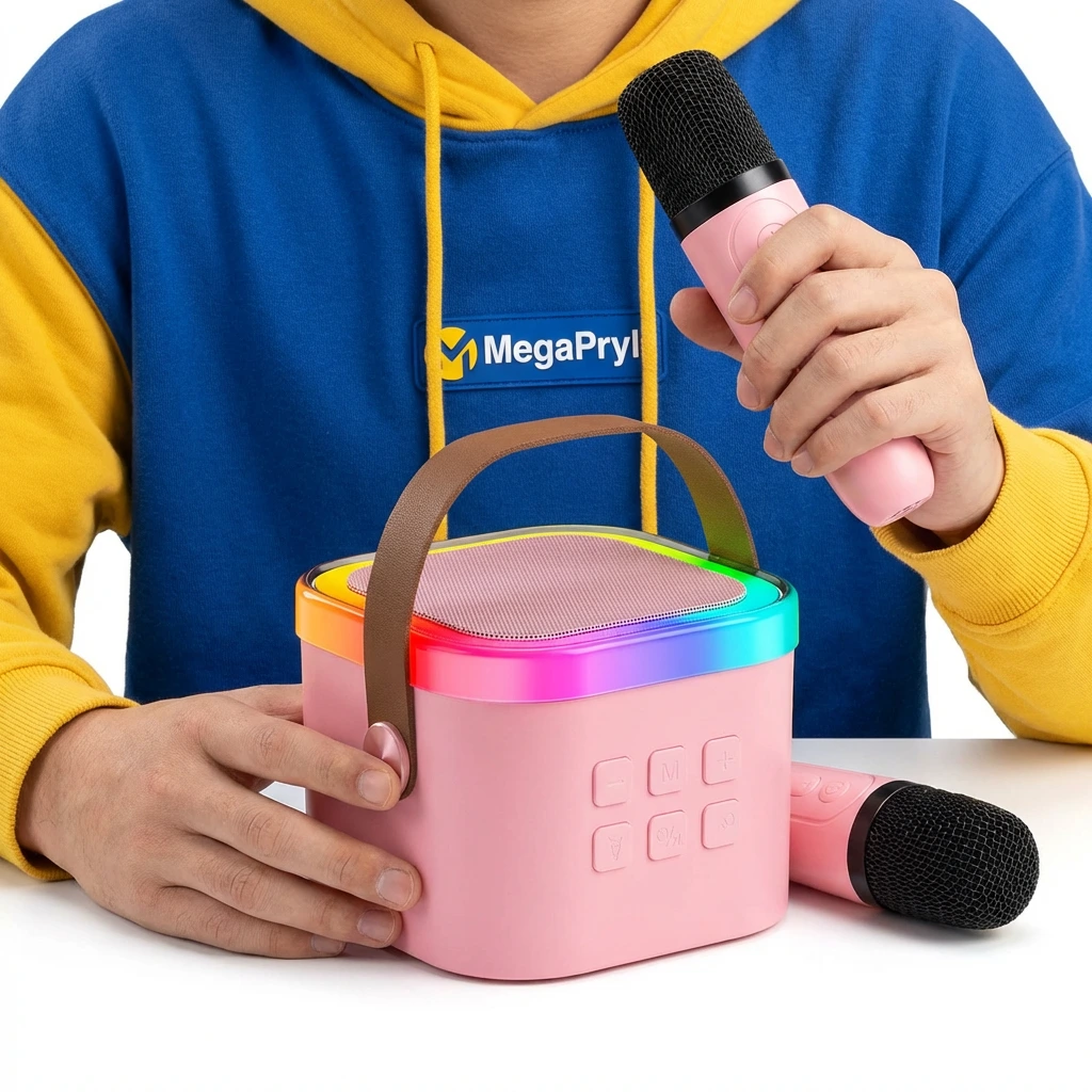 Karaokehögtalare Barn Två Mikrofoner