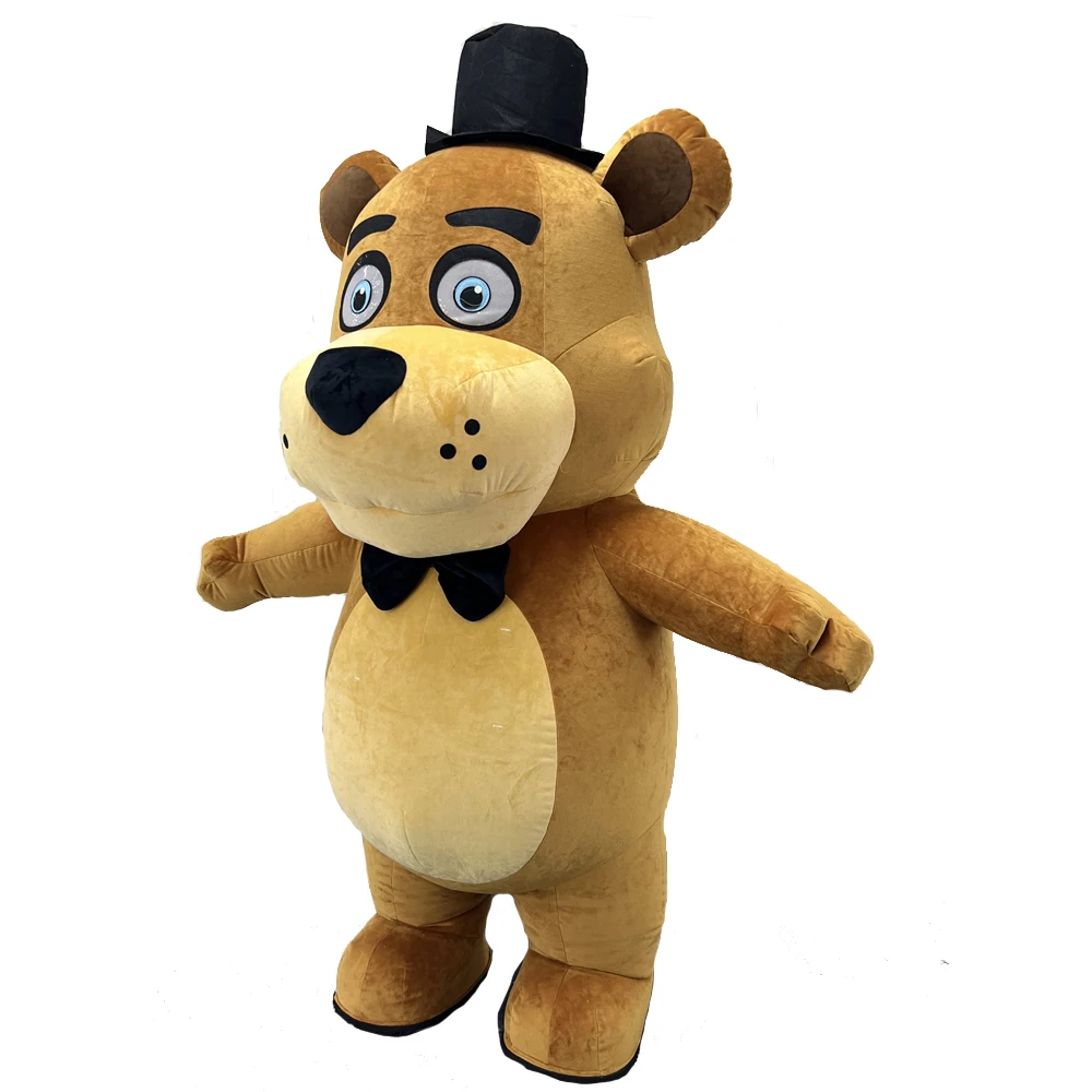 Nalle Maskeraddräkt Uppblåsbar Vuxen brun 260 cm