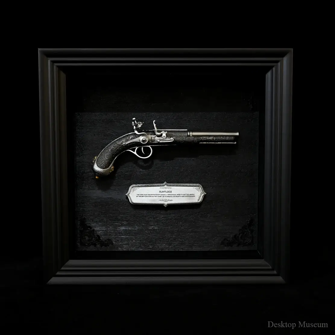 Medeltida Europeisk Pistoldesign – Väggdekor i Ram 3