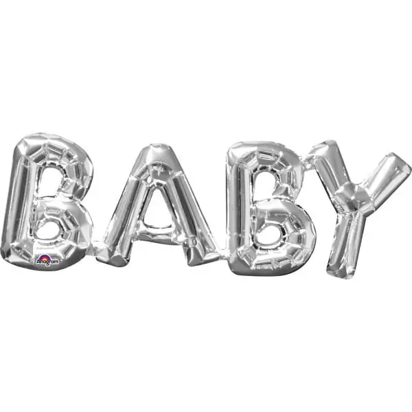 Folieballong Baby Silver