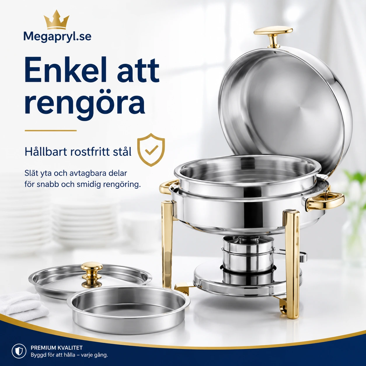 Chafing Dish Buffetvärmare i Rostfritt Stål