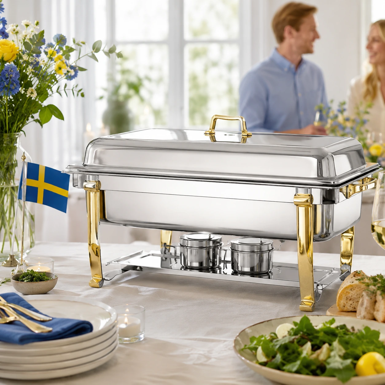 Chafing Dish Buffetvärmare i Rostfritt Stål