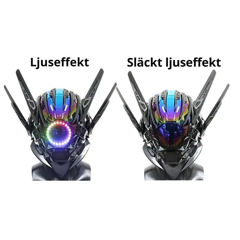 Samurajhjälm med LED - Futuristisk Cosplay 5