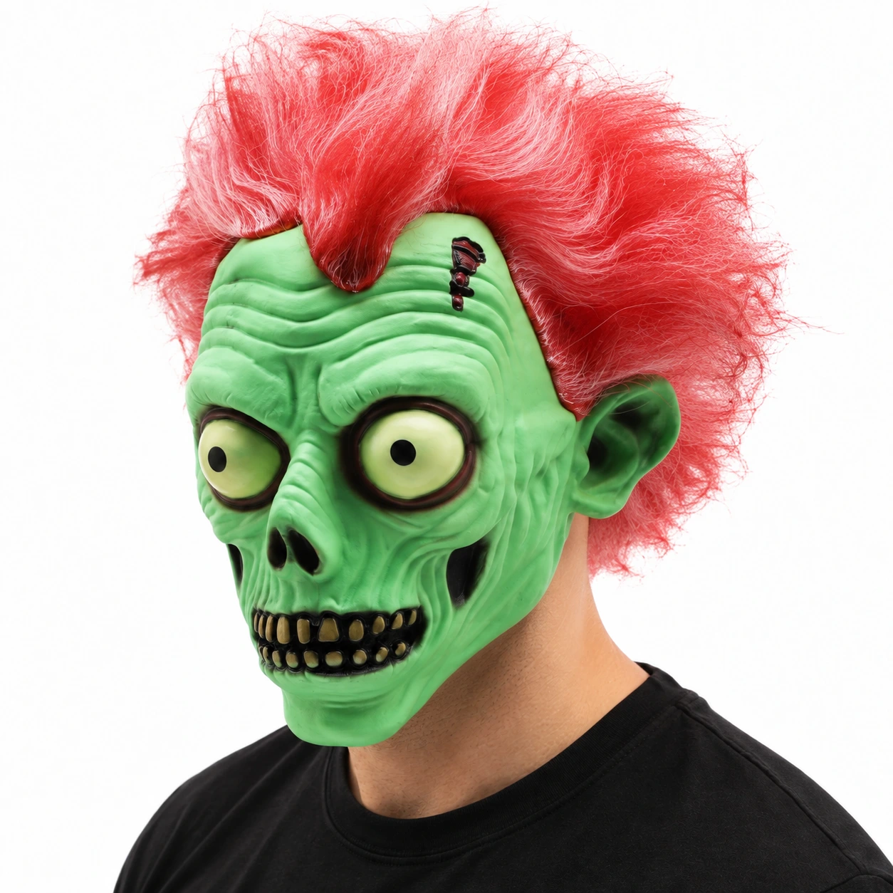 Zombieperuk med rött hår