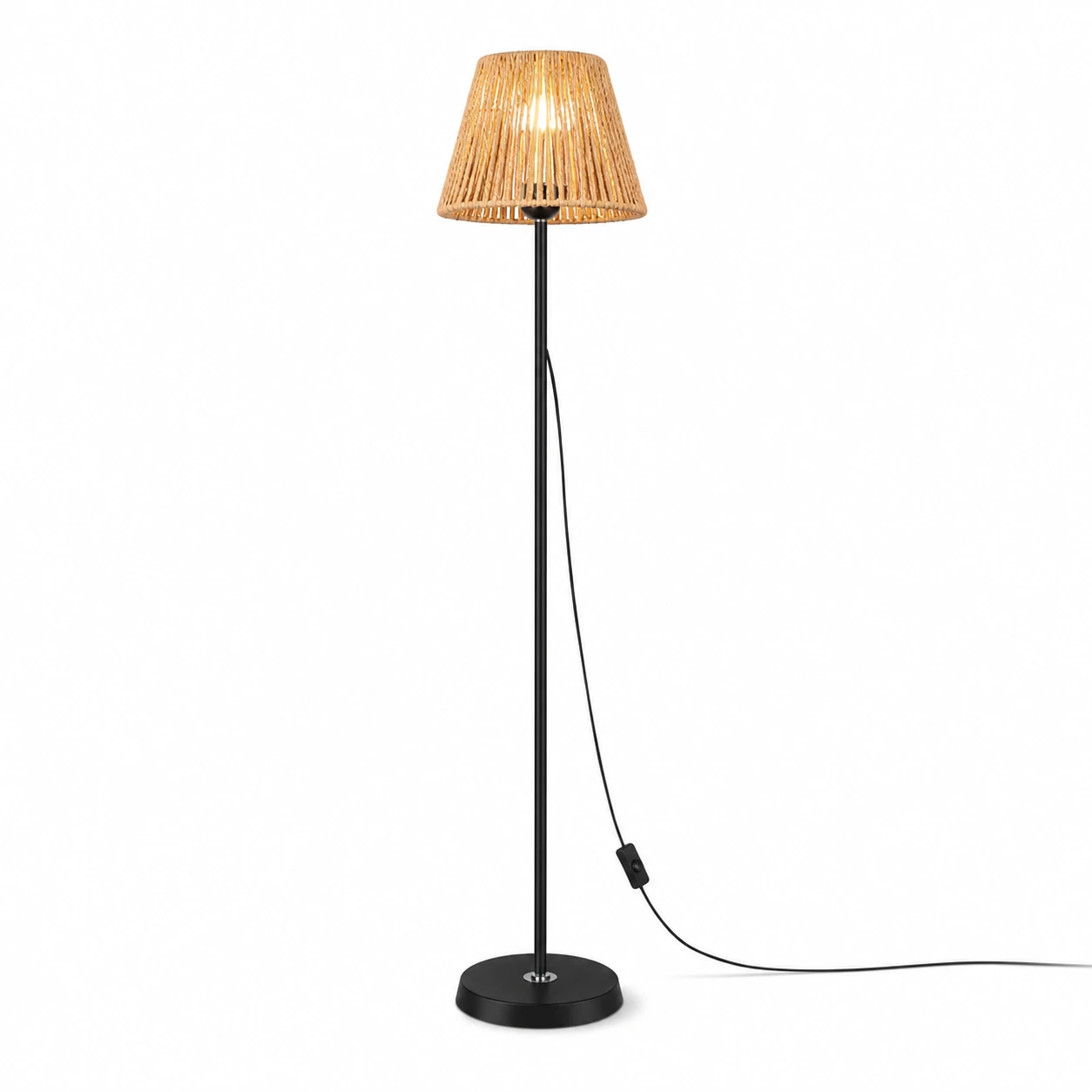 Rotting Golvlampa 140 cm E27 i Naturfärgad Design