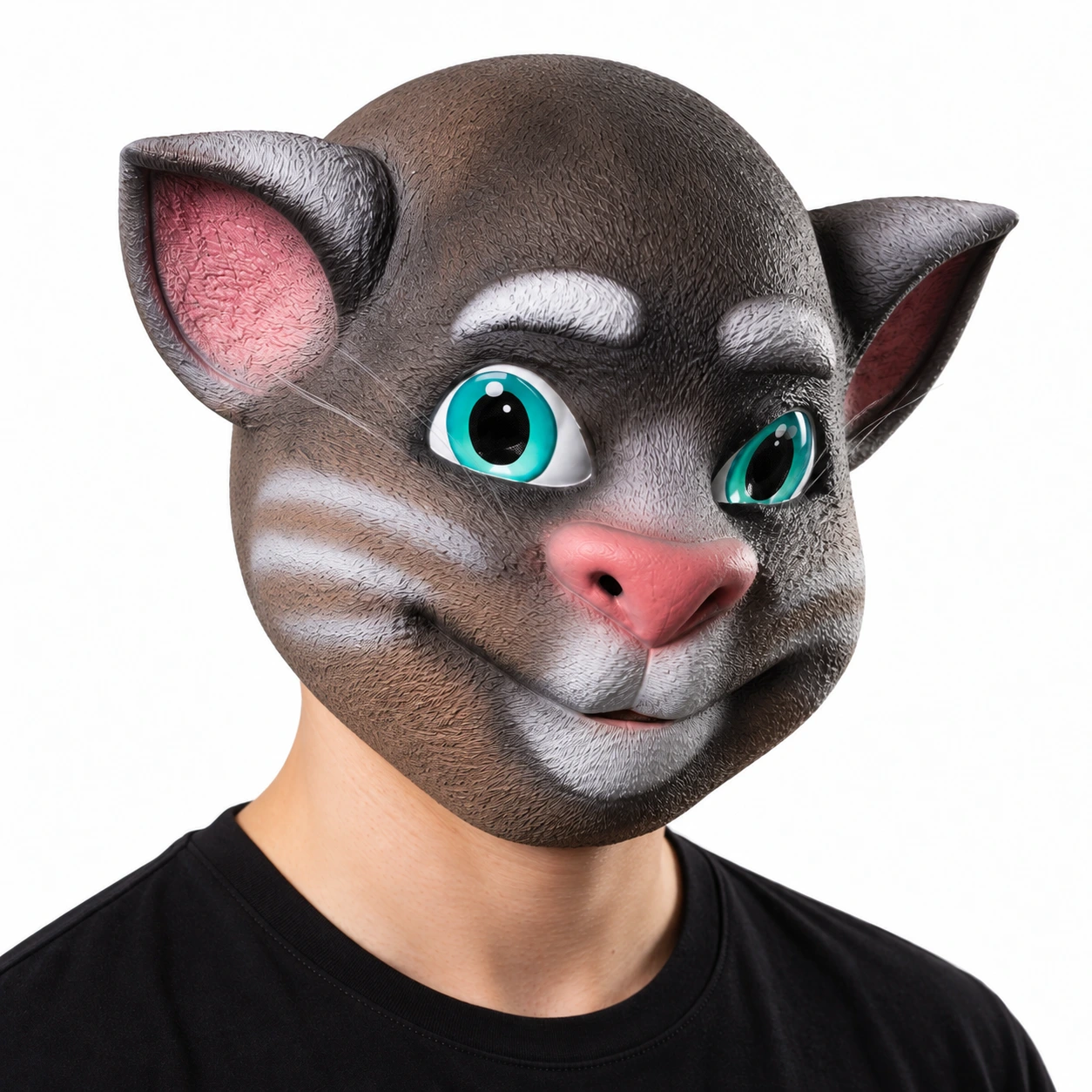 Heldekkende ansiktsmaske med kattemotiv