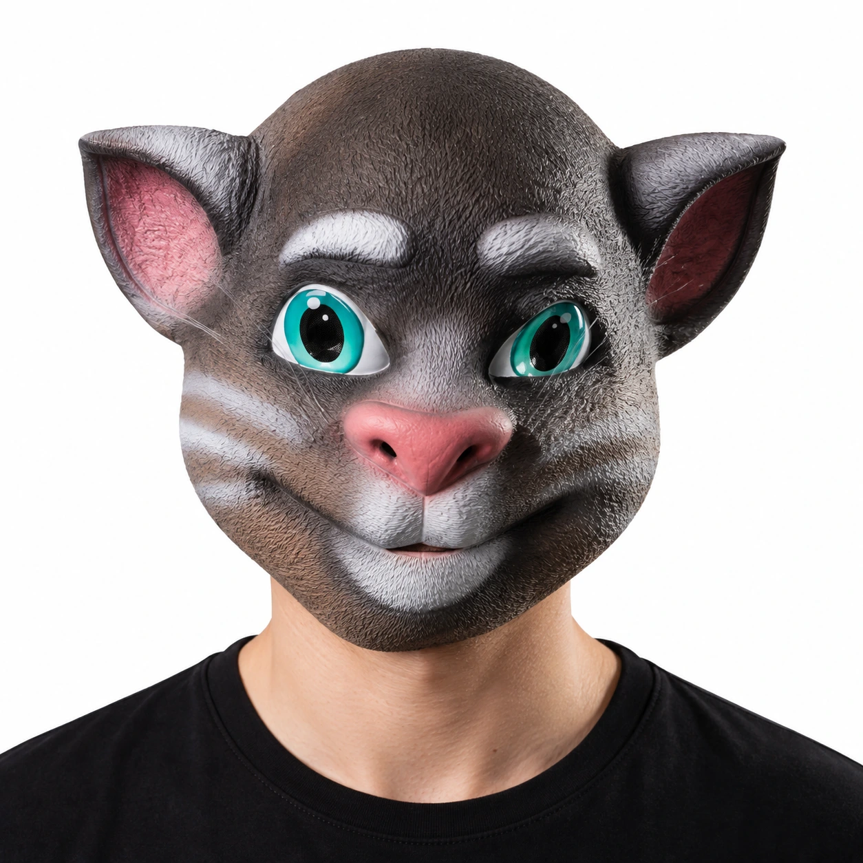 Heldekkende ansiktsmaske med kattemotiv