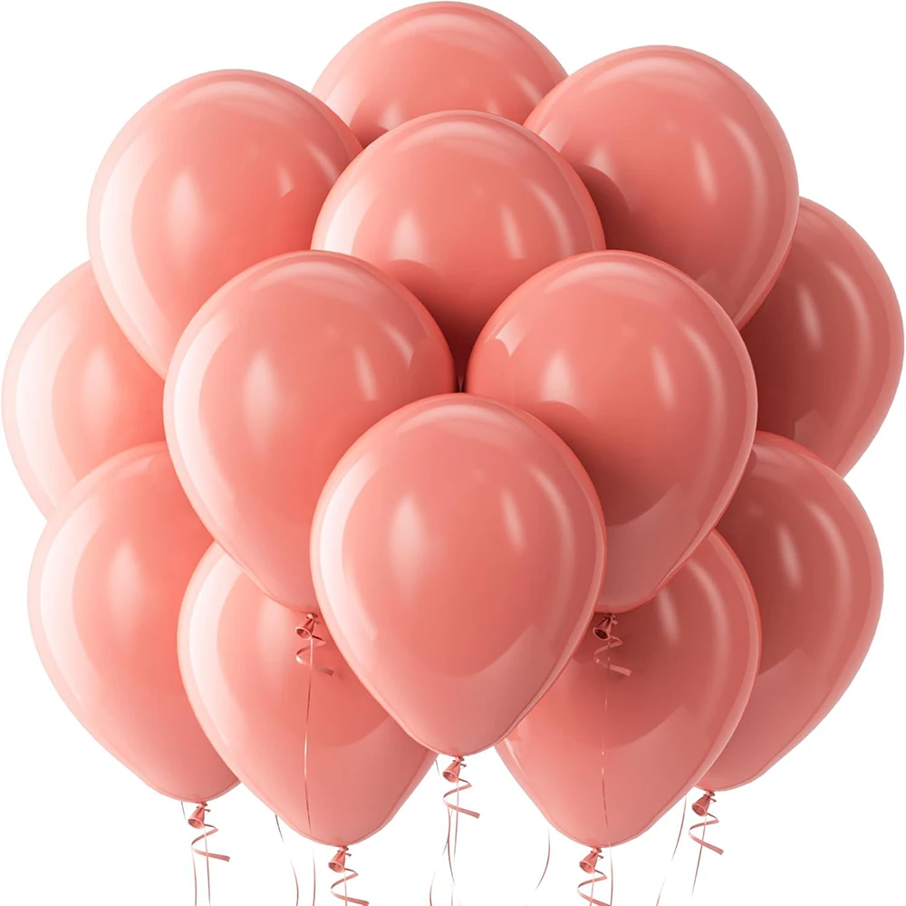 Latexballonger Pastell Korallrosa 50 cm – 20-pack