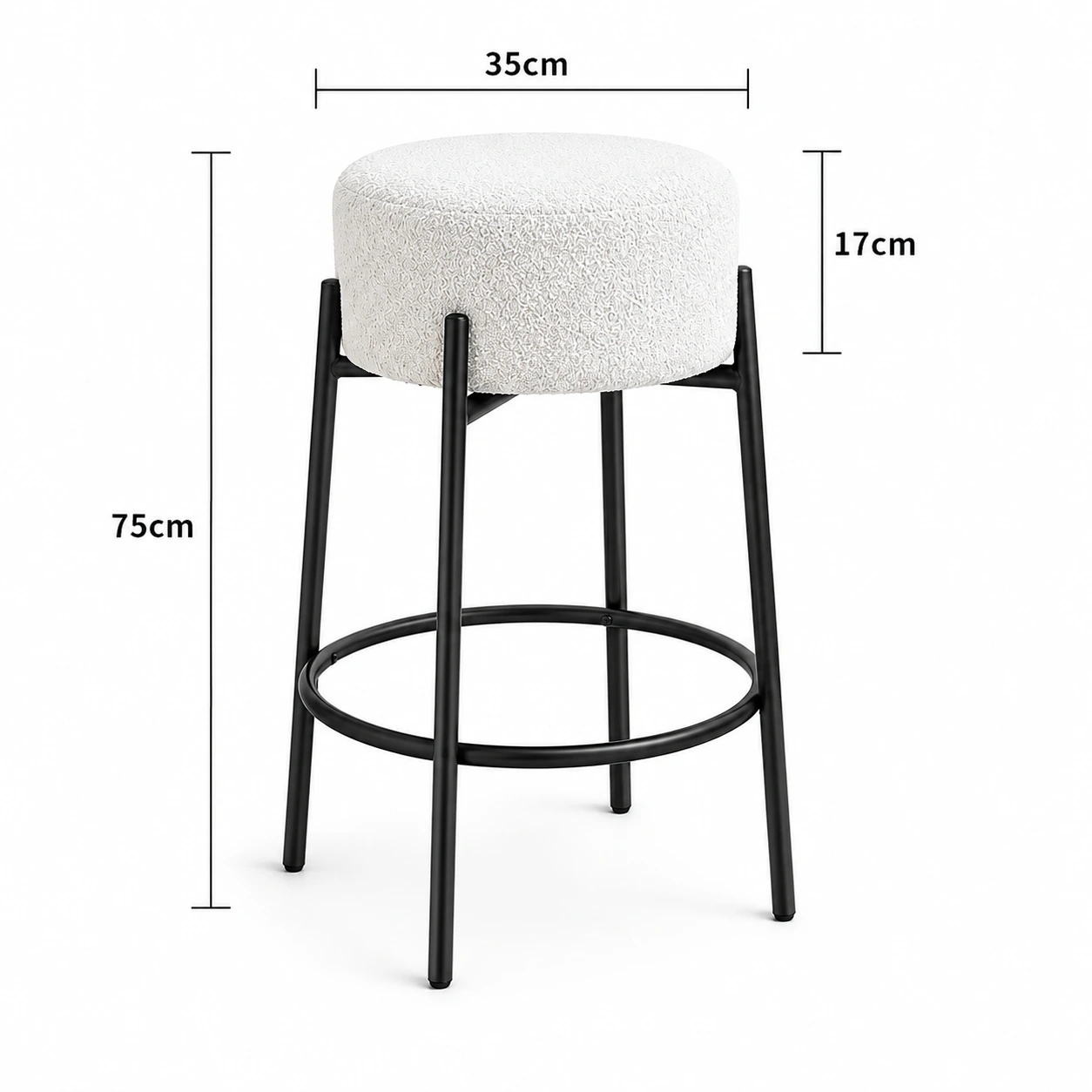 Vit sits, 75 cm
