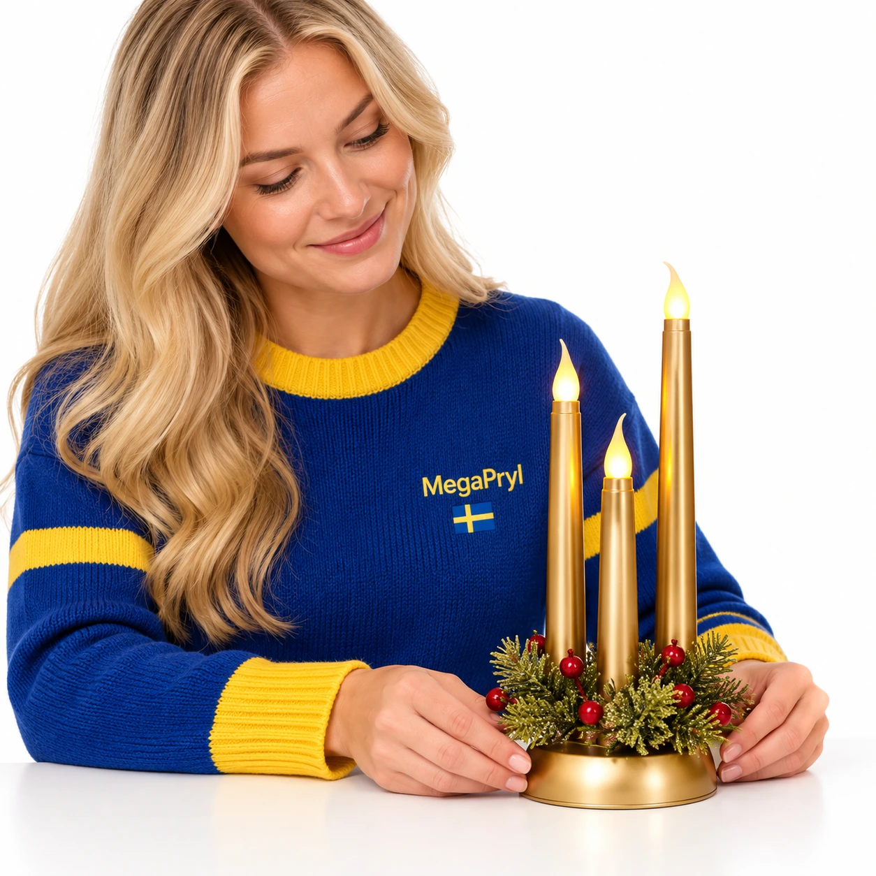 LED-adventtikynttelikkö liekkiä muistuttavalla valolla