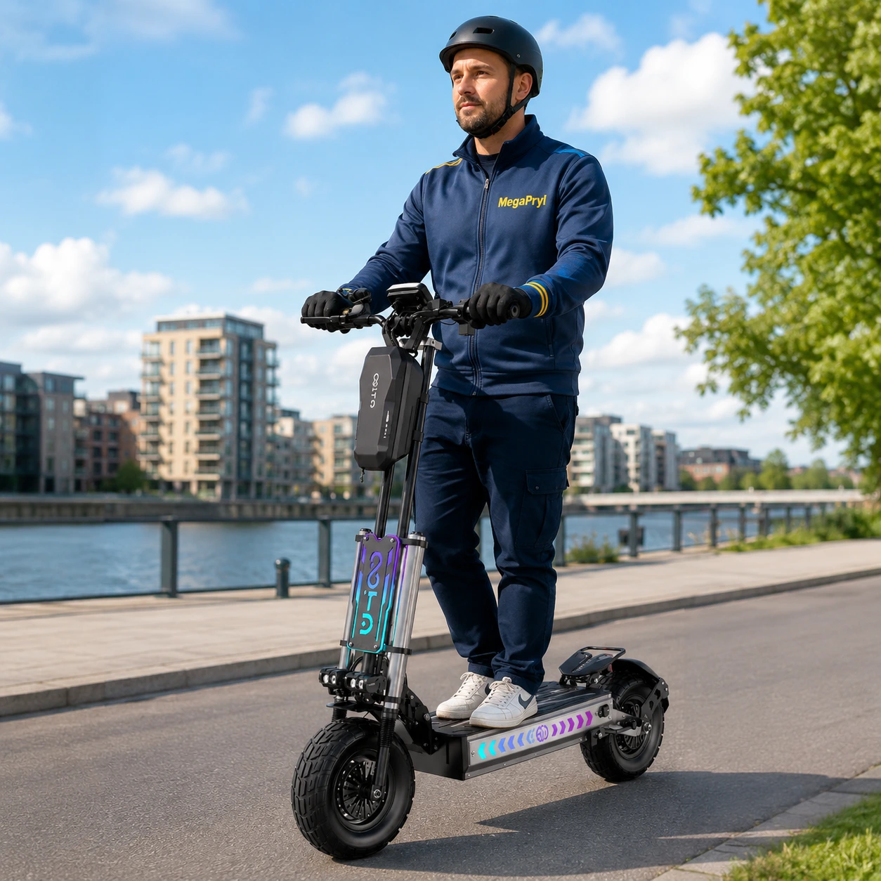Elscooter Vikbar 13 Tum med Dubbelmotor och 60V Batteri