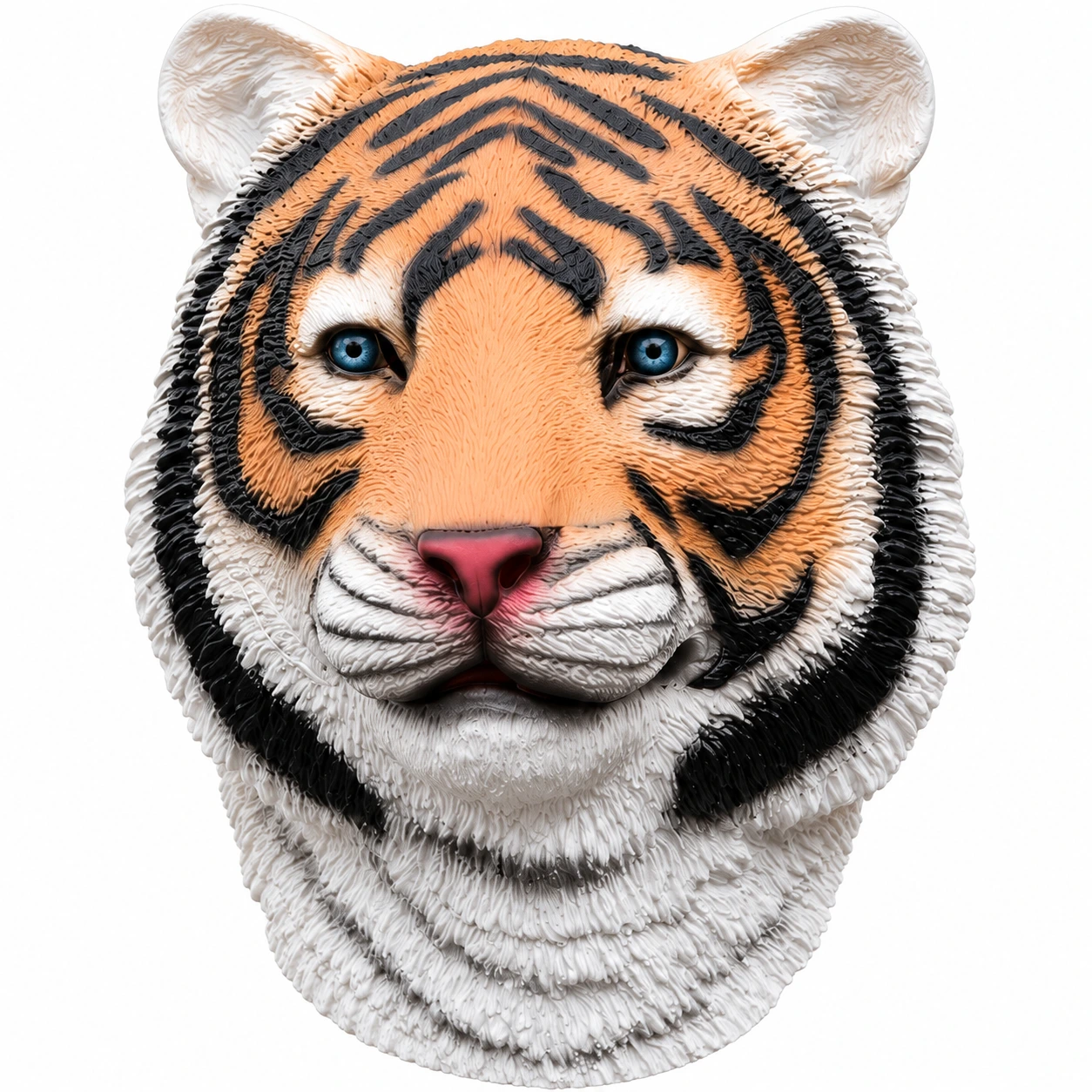 Tiger Latexmask med Blå Ögon