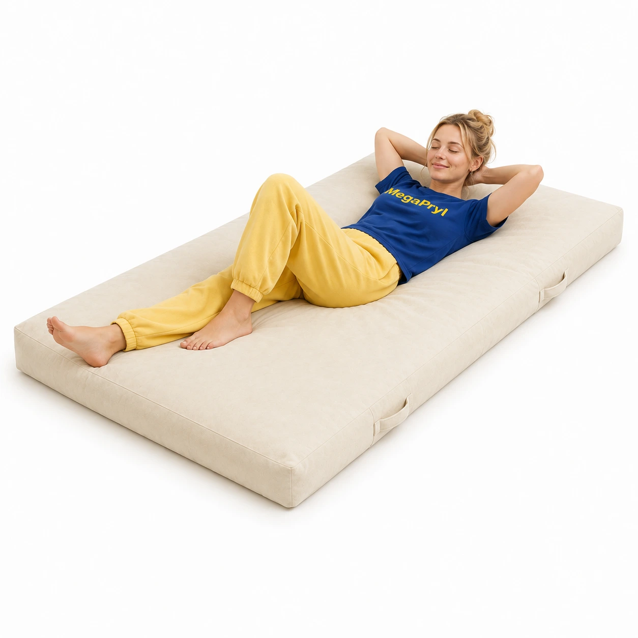 Bean bag-stol som blir säng med avtagbart överdrag