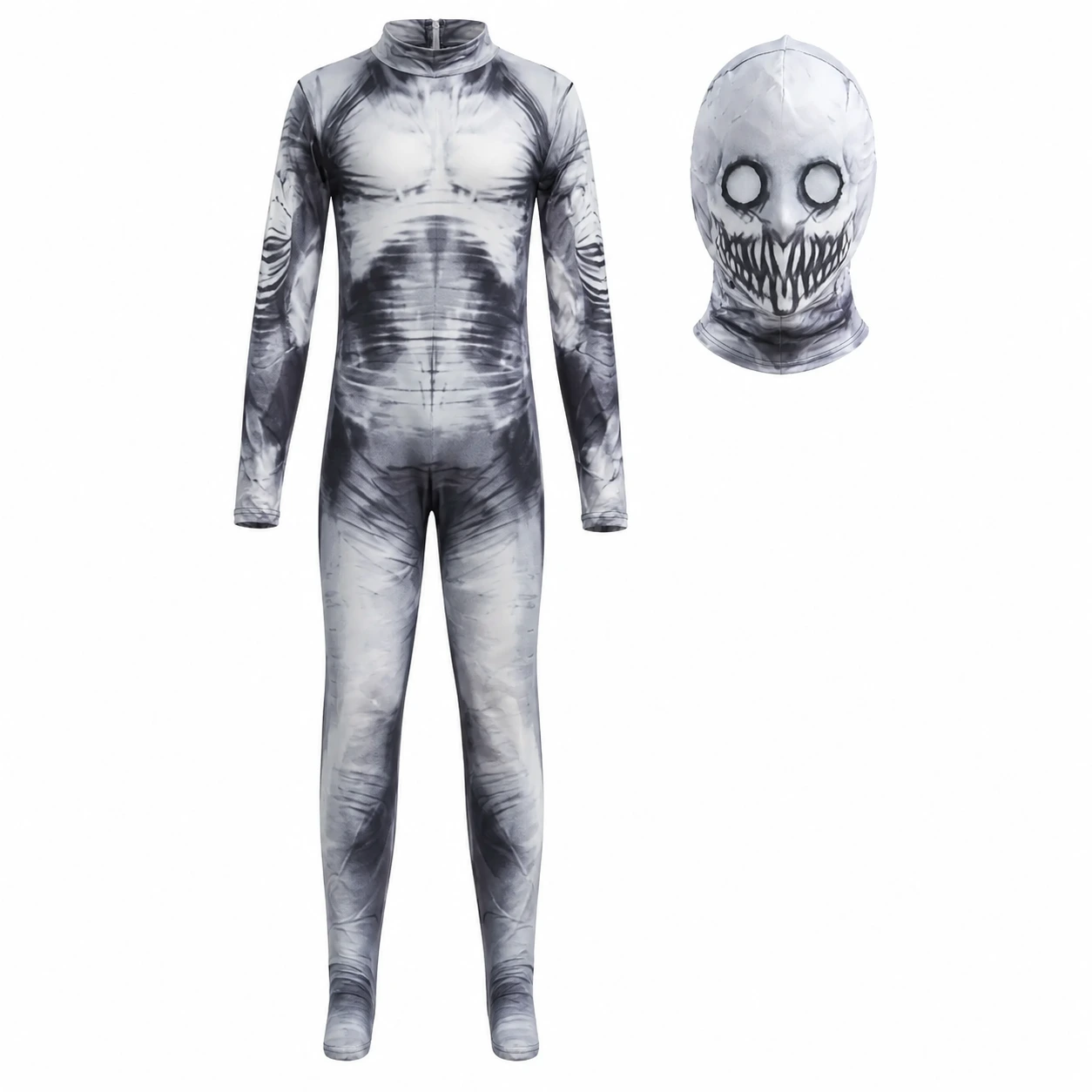 Halloweendräkt för barn med mask och jumpsuit