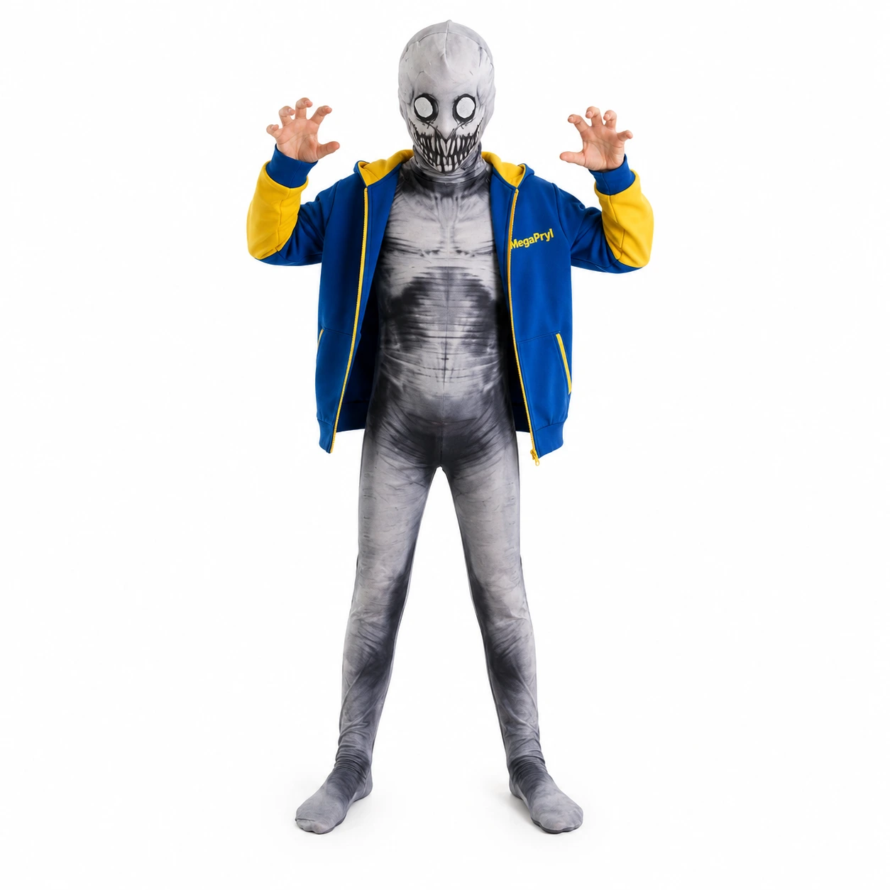 Halloweendräkt för barn med mask och jumpsuit