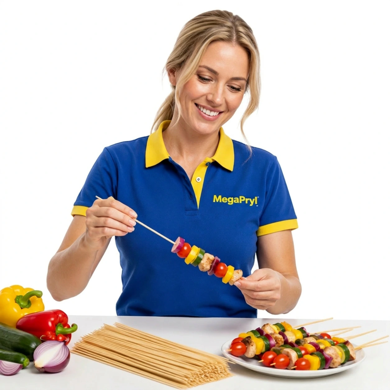 Bambu Grillspett för BBQ, Frukt och Snacks