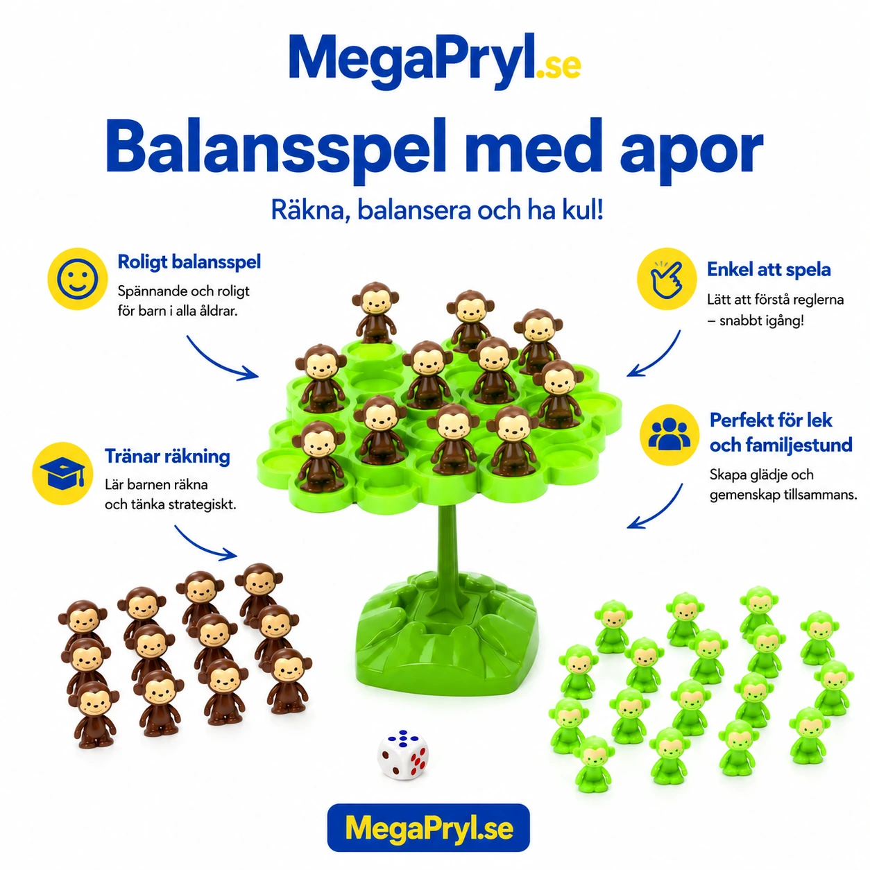 Balansspel med Siffror och Apor