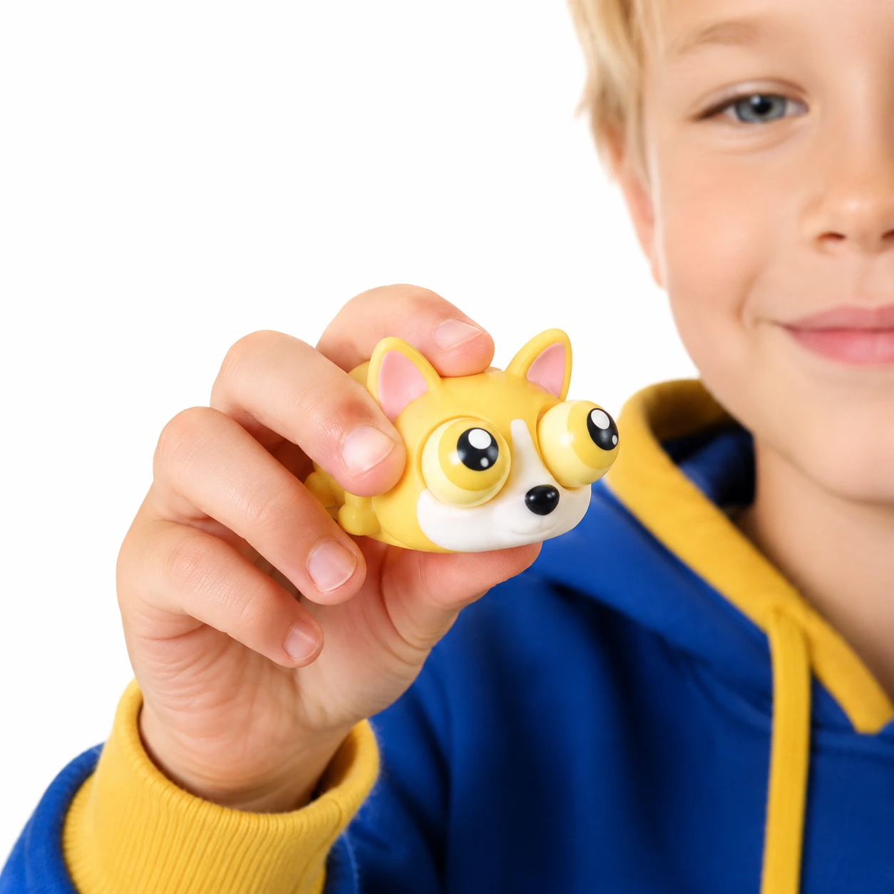 Squishy Hund Klämleksak med Poppande Ögon