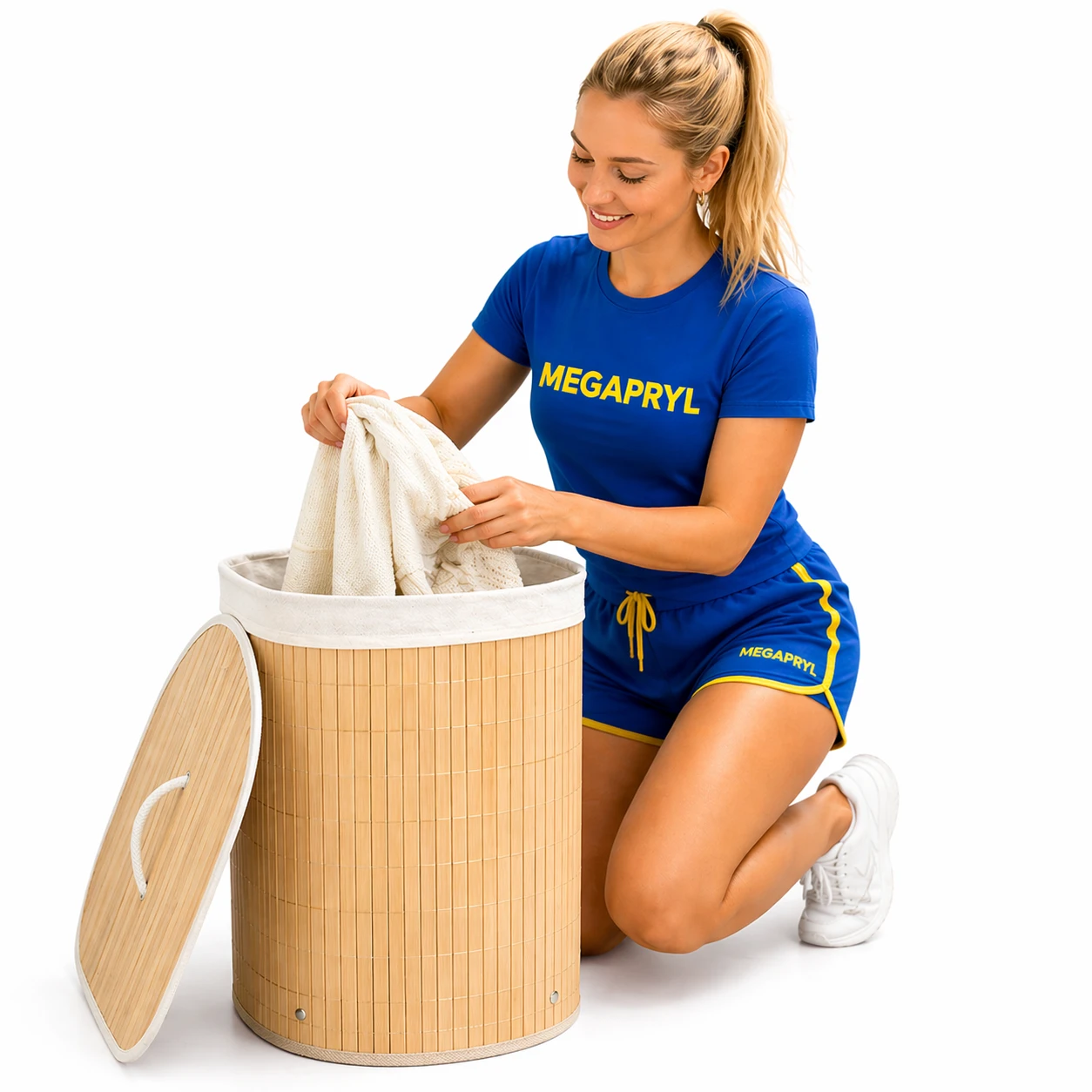 Bambu Tvättkorg 55L Brun