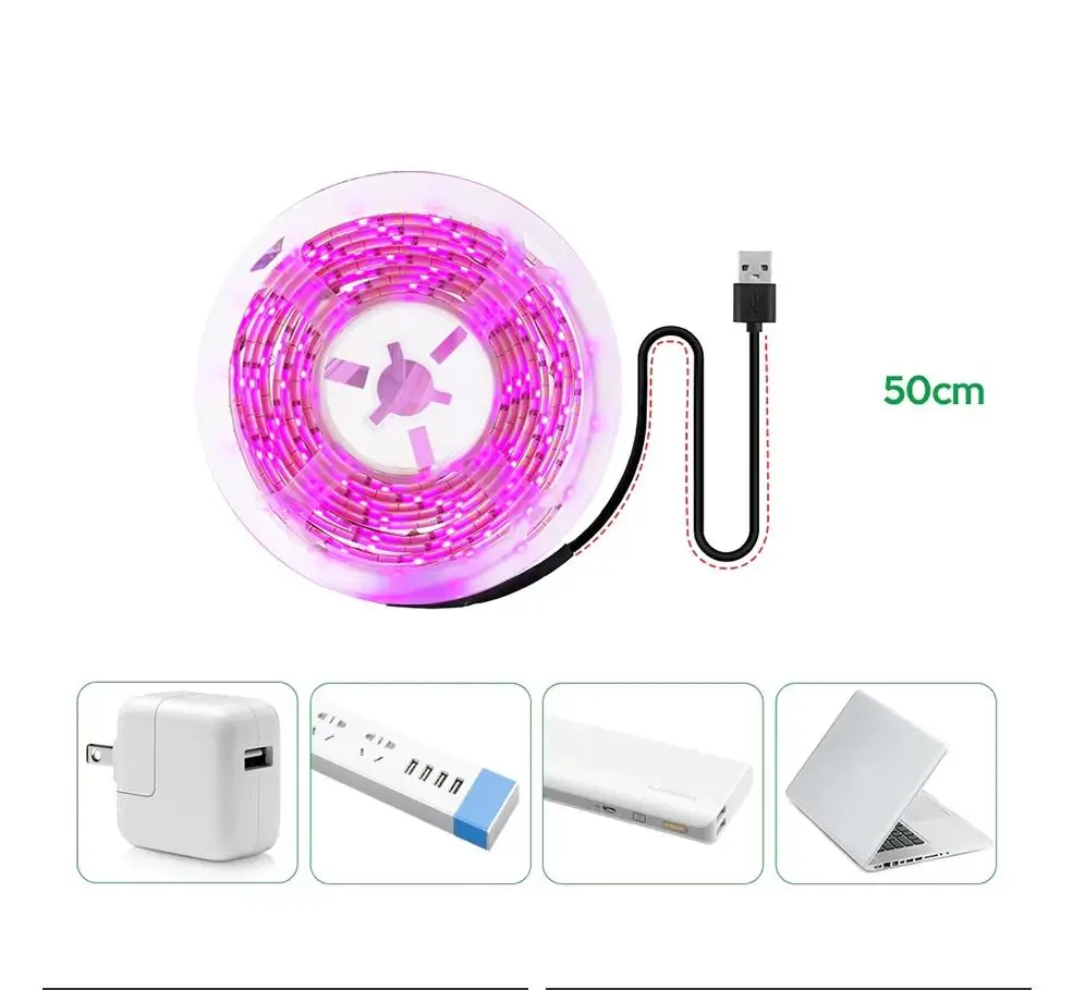 Växtlampa 5V USB LED - Fullspektrum 4