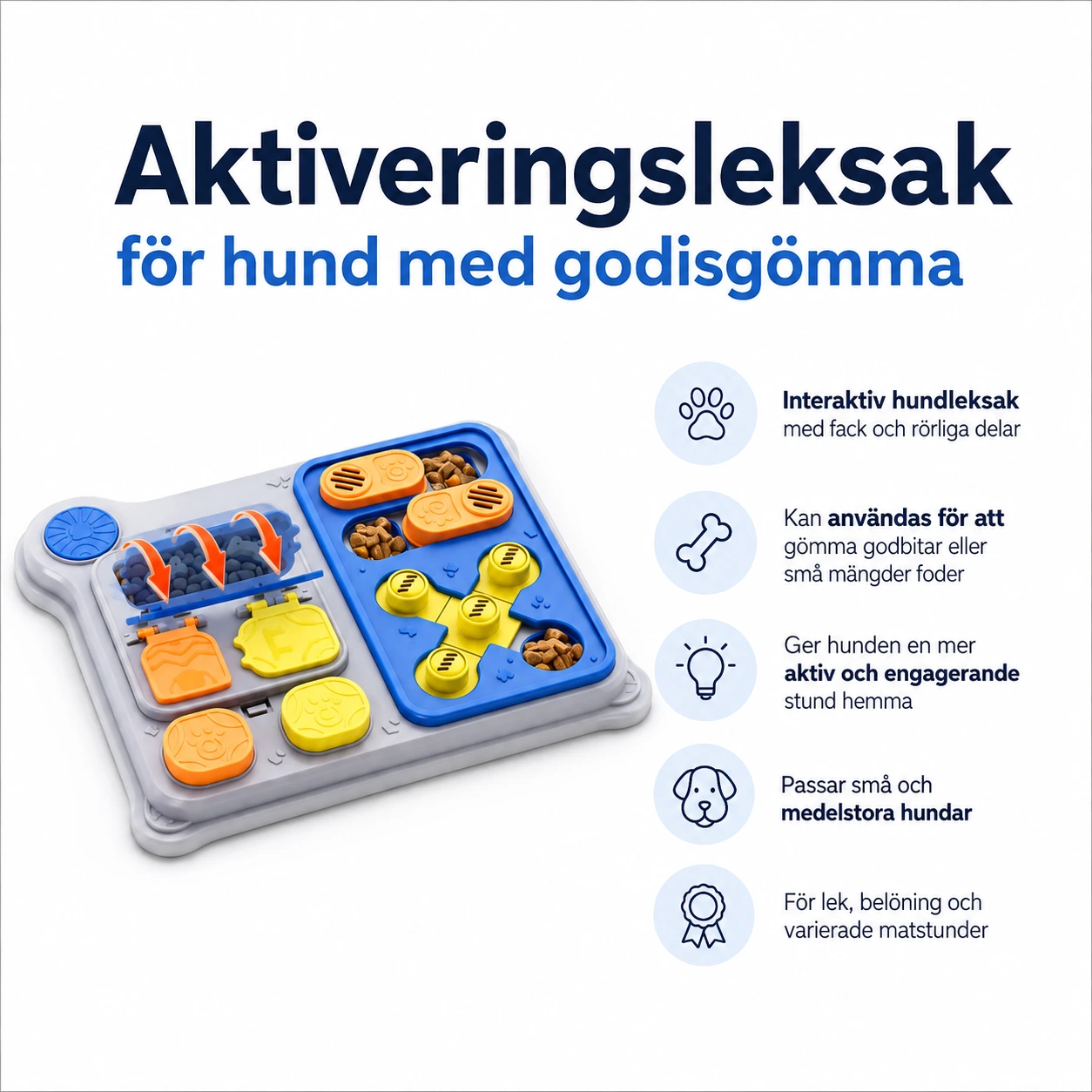 Koiran aktivointilelu herkkupiilolla