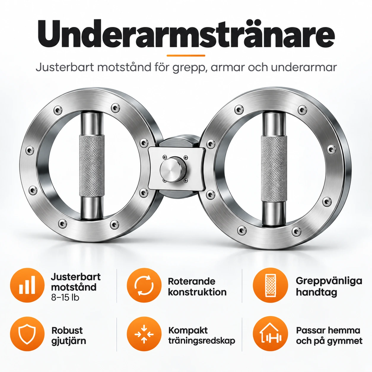 Underarmstränare med justerbart motstånd