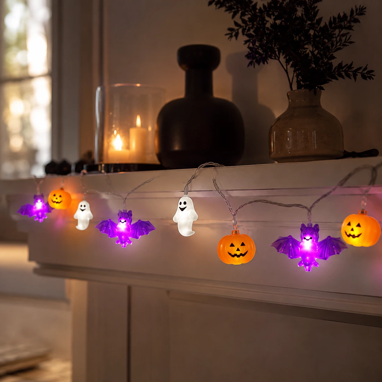 Halloween ljusslinga för dekoration med LED