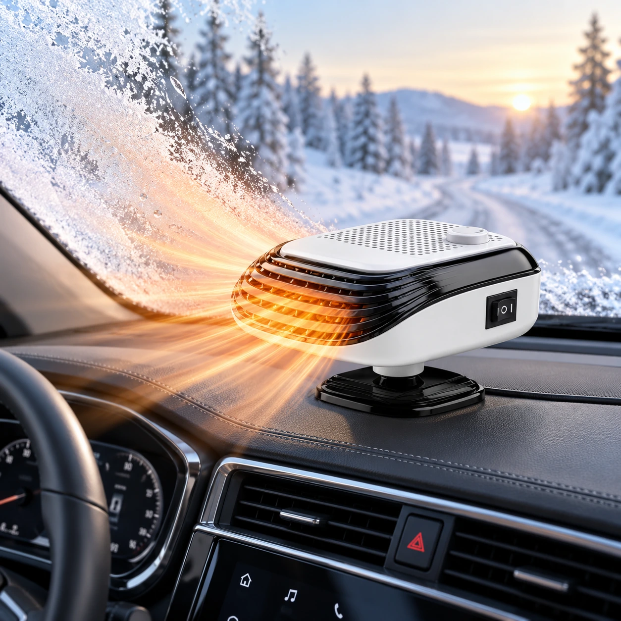 Auton lämpöpuhallin 12V ja 24V, 360° kääntö