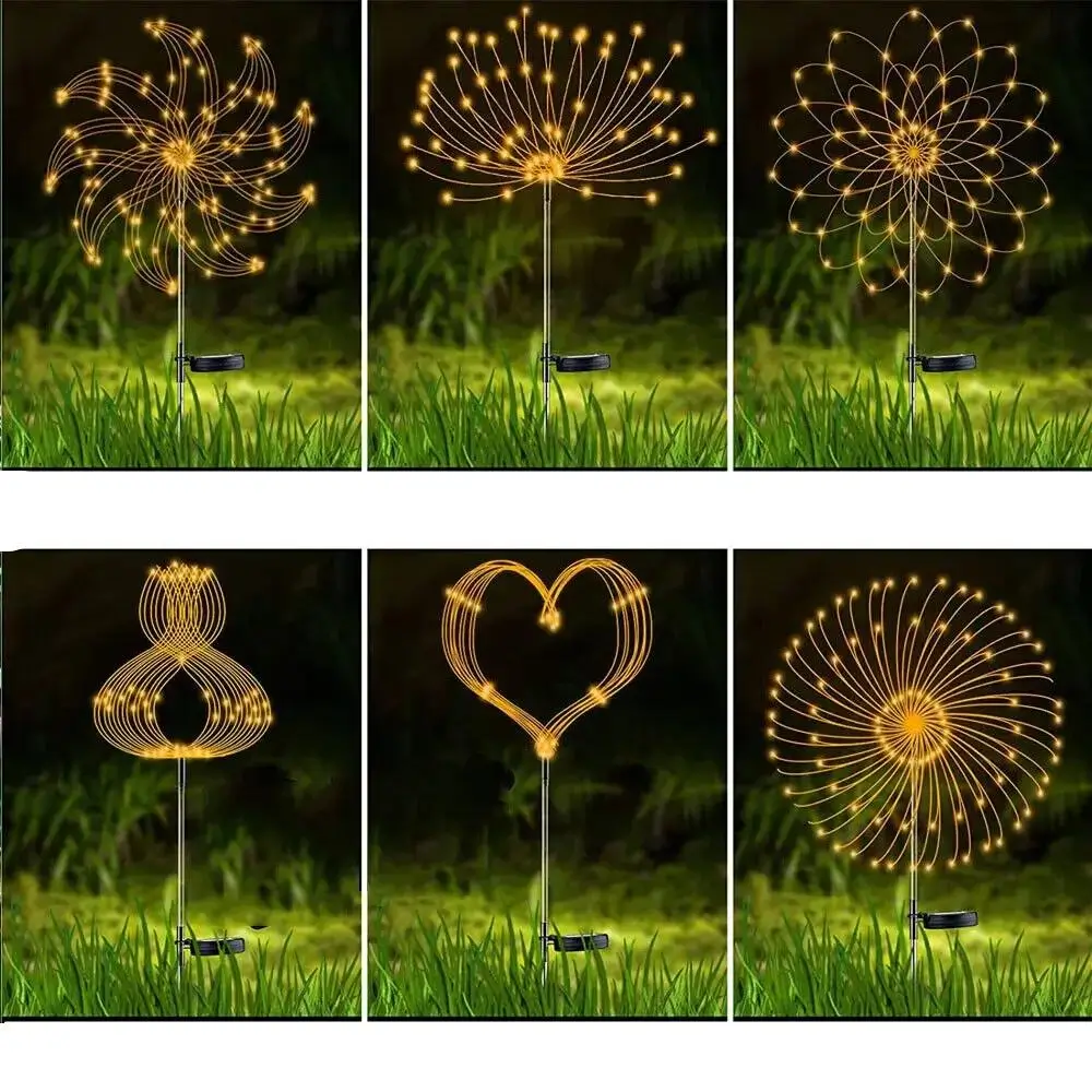 LED Solcell Fyrverkeri Lampor - Trädgårdsdekoration 3