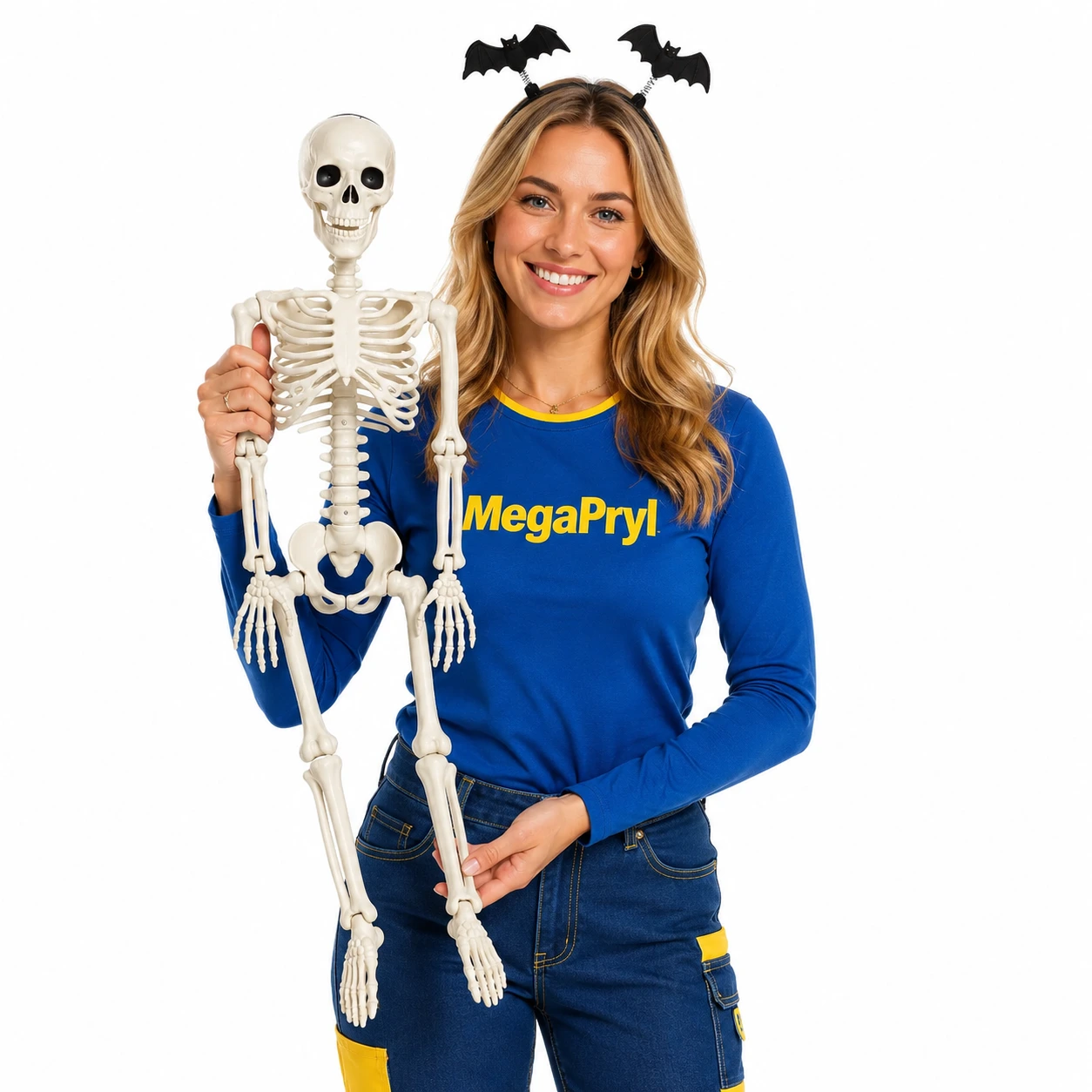 Rörligt halloweenskelett för dekoration